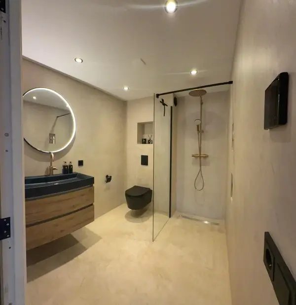 Beton ciré badkamer IJsselmuiden — STARTSTUC project