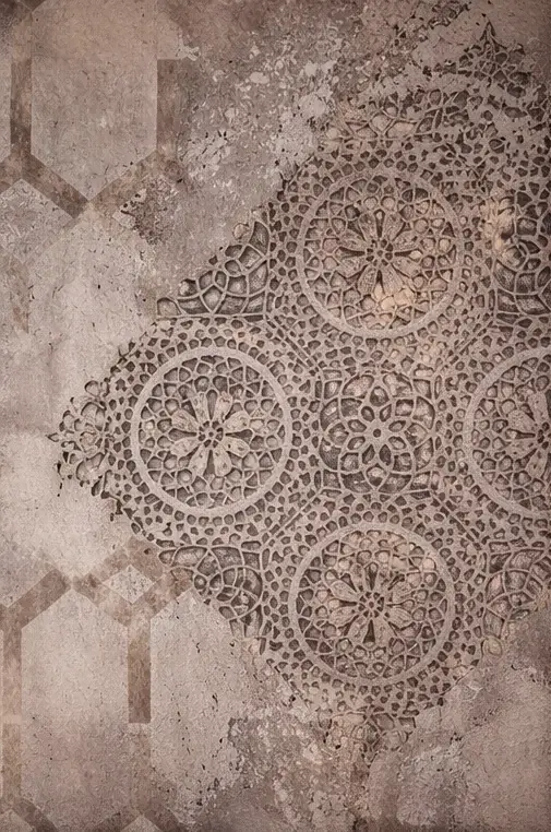 Slaapkamer · detail — Kampen – Detail Kantmotief in Kampen